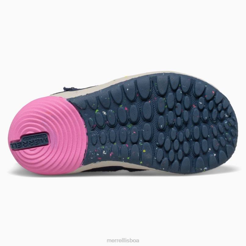 caminhante nu steps ridge jr (ml166271) DD0T1458 marinho/rosa Merrell