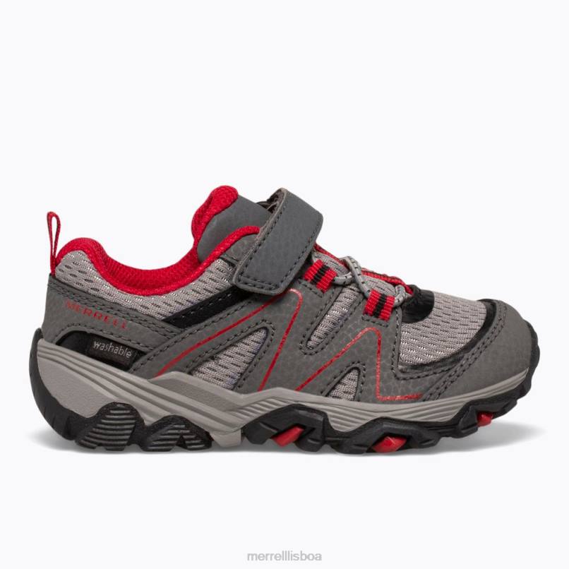 trilha quest jr. (ml263182) DD0T1348 cinza/vermelho/preto Merrell