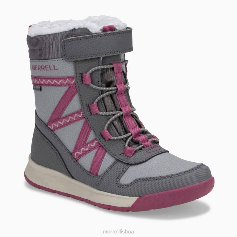 bota impermeável snow crush 2.0 (mk163129k) DD0T1506 cinza/baga Merrell