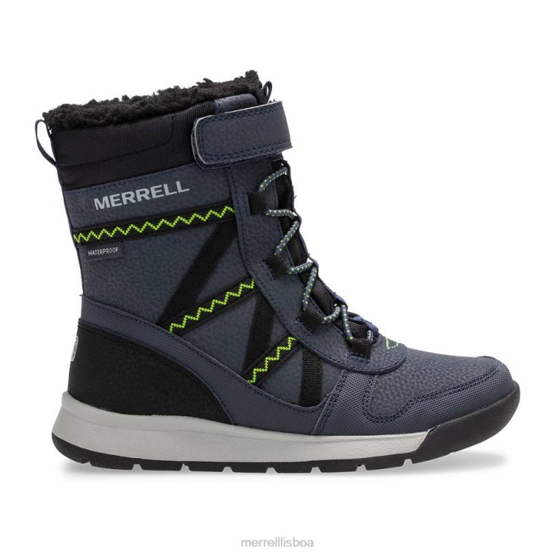 bota impermeável snow crush 2.0 (mk263127k) DD0T1508 marinho/limão Merrell