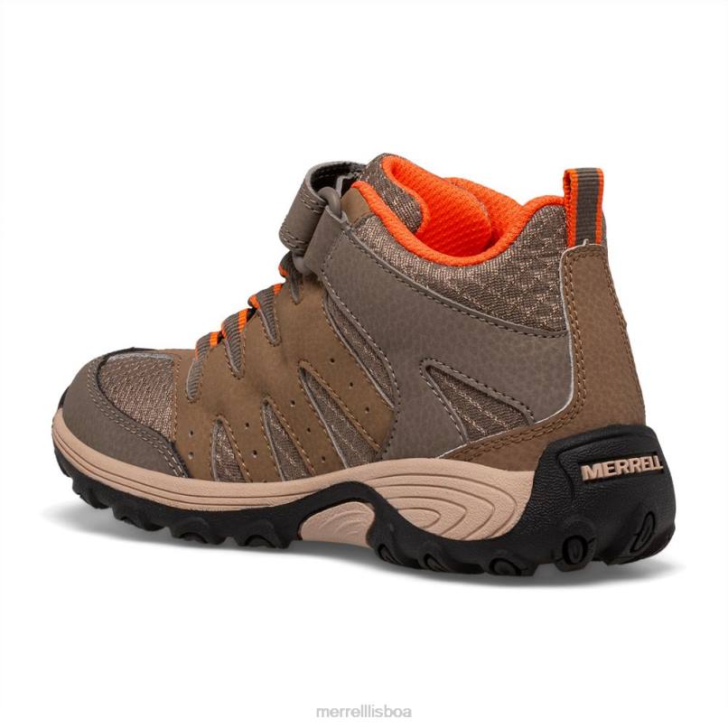 bota outback mid 2 (mk266230) DD0T1452 fumaça de arma/argila Merrell