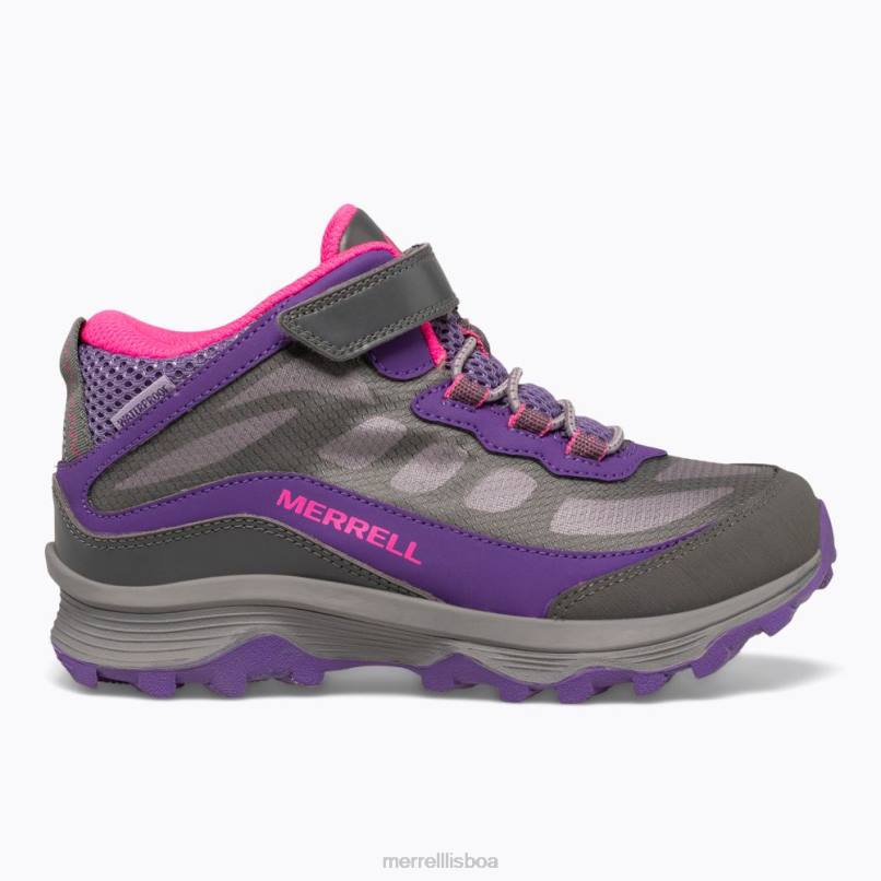 moab speed mid ar condicionado à prova d'água (mk165209) DD0T1387 cinza/rosa/roxo Merrell
