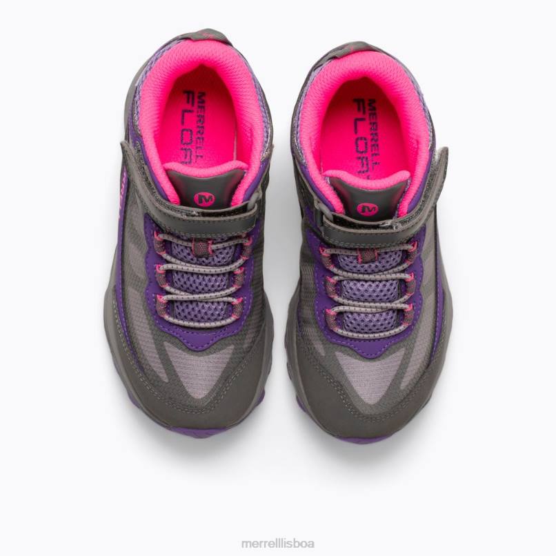 moab speed mid ar condicionado à prova d'água (mk165209) DD0T1387 cinza/rosa/roxo Merrell