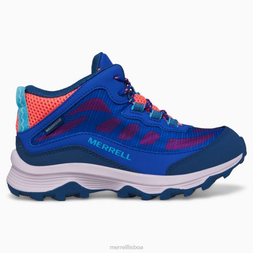 moab speed mid à prova d'água (mk166990) DD0T1379 azul/berry/turque Merrell