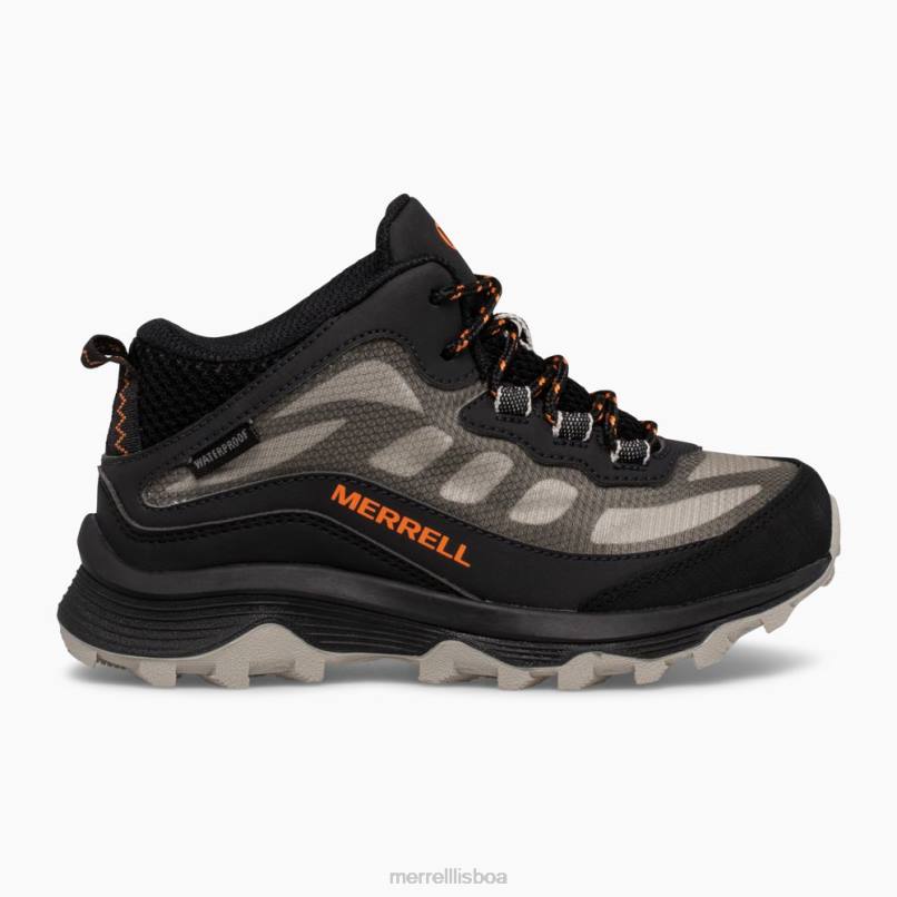 moab speed mid à prova d'água (mk265424) DD0T1378 preto Merrell