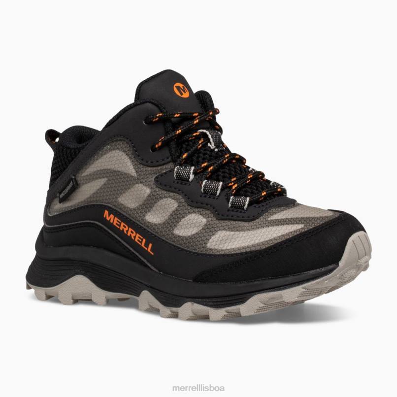 moab speed mid à prova d'água (mk265424) DD0T1378 preto Merrell