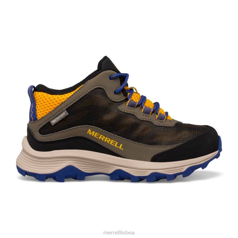moab speed mid à prova d'água (mk266263) DD0T1381 cobalto/ouro Merrell