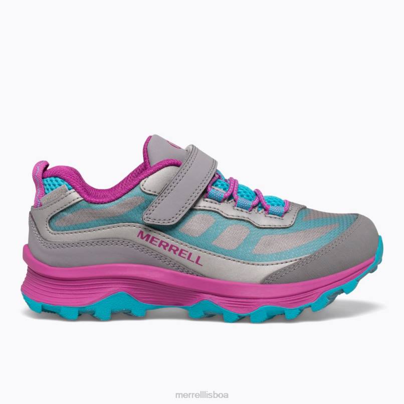 moab velocidade baixa ar condicionado à prova d'água (mk165211) DD0T1362 cinza/prata/turquesa Merrell