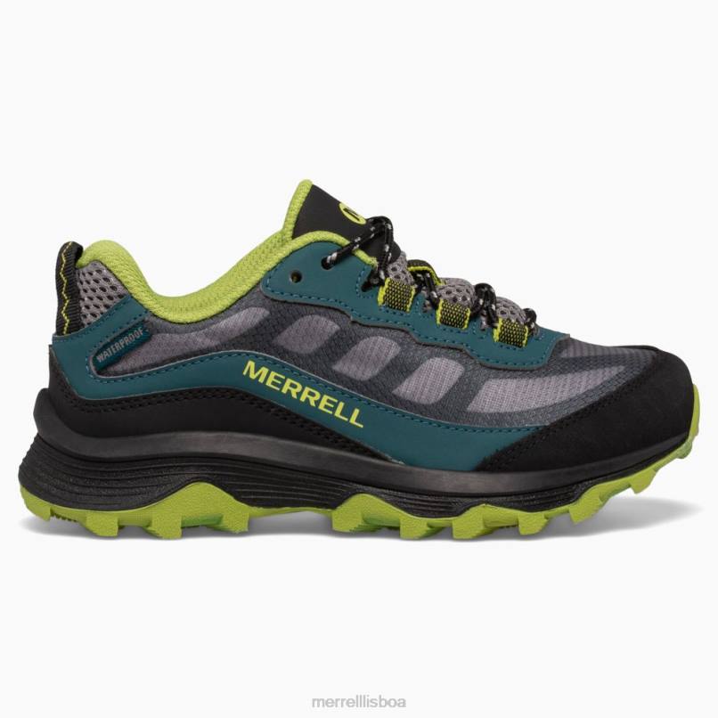moab velocidade baixa à prova d'água (mk266264) DD0T1370 verde profundo/preto Merrell