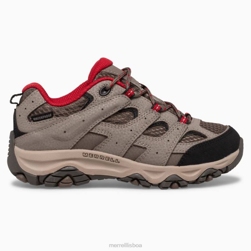 tênis impermeável moab 3 de renda baixa (mk265705) DD0T1478 pedra vermelha Merrell