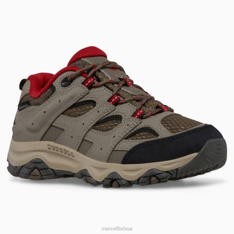 tênis impermeável moab 3 de renda baixa (mk265705) DD0T1478 pedra vermelha Merrell