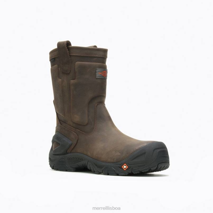 Bota de trabalho com biqueira impermeável de couro Strongfield (j099315) DD0T452 expresso Merrell