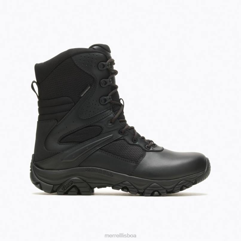 moab 3 8'' bota impermeável com zíper de resposta tática de largura larga (j003913w) DD0T769 preto Merrell