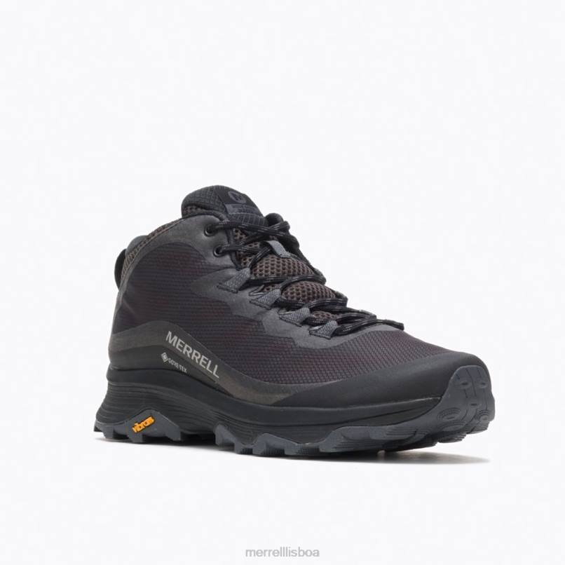 moab speed mid gore-tex (j067075) DD0T190 preto/asfalto Merrell