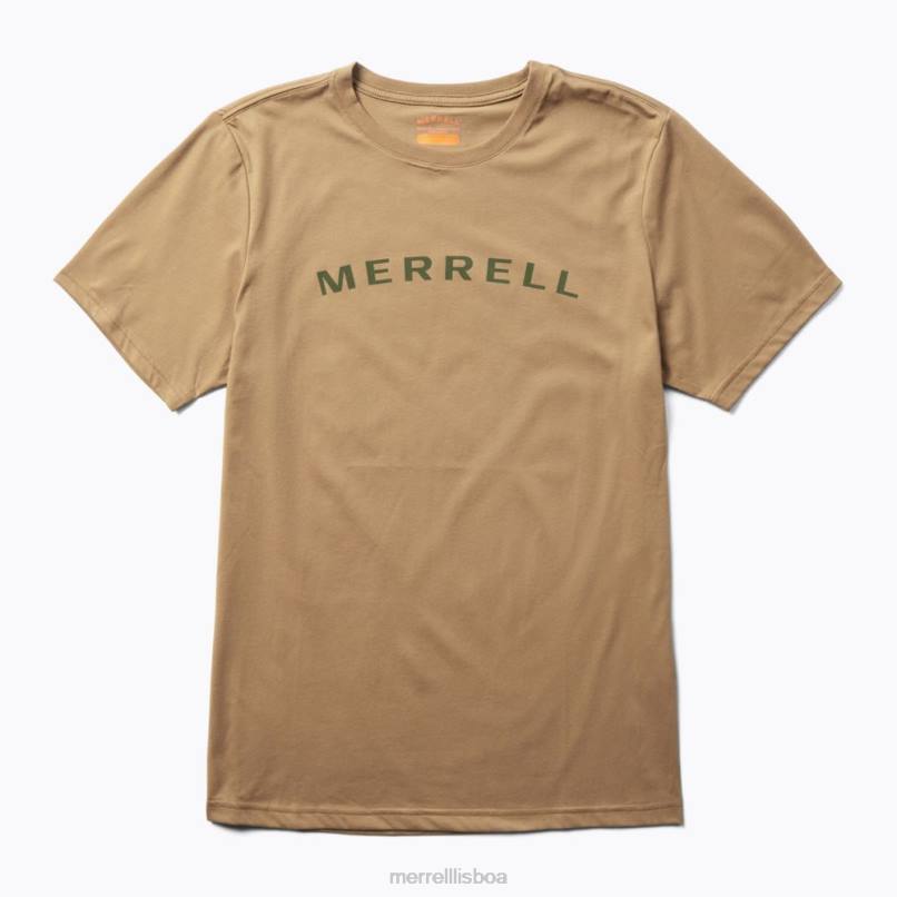 camiseta de manga curta com marca nominativa (jms26332-176) DD0T586 tonalidade sépia Merrell