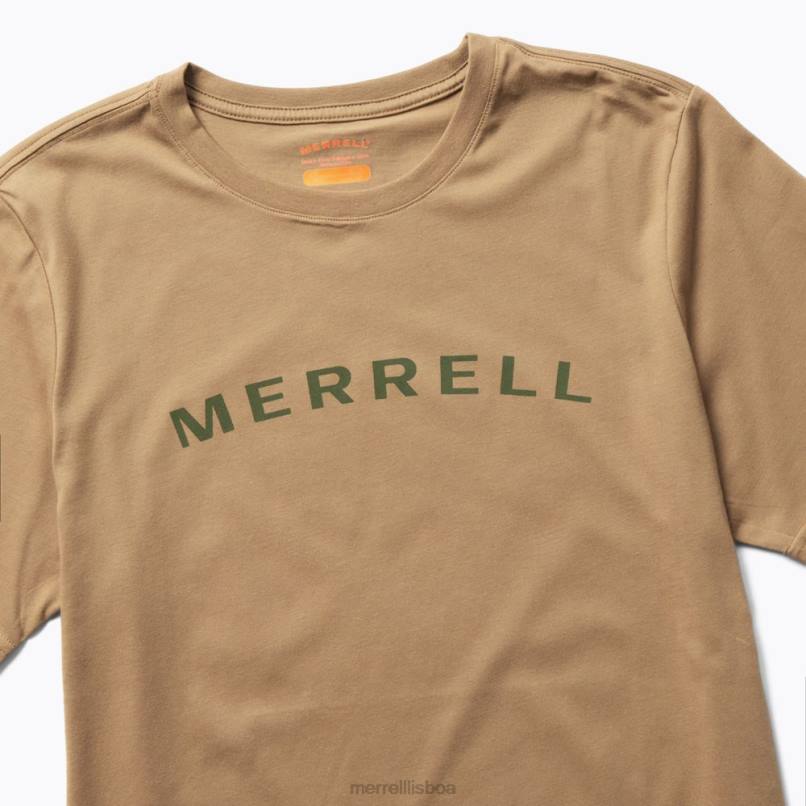 camiseta de manga curta com marca nominativa (jms26332-176) DD0T586 tonalidade sépia Merrell