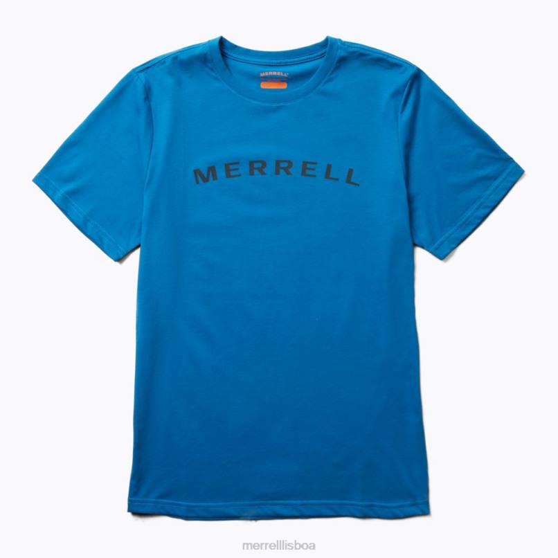 camiseta de manga curta com marca nominativa (jms26332-352) DD0T583 azul Merrell