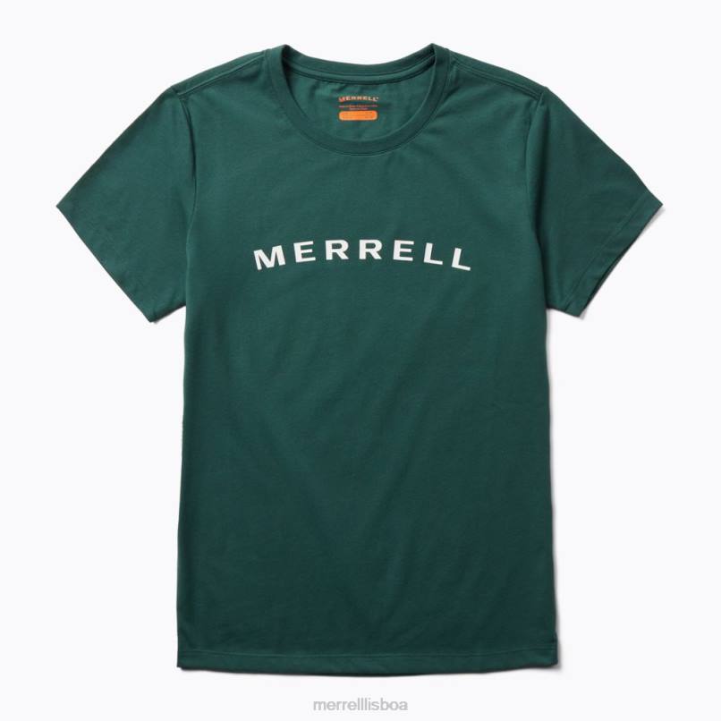camiseta de manga curta com marca nominativa (jws26368-325) DD0T1299 musgo marinho Merrell