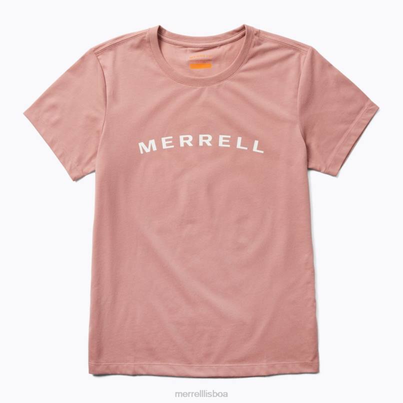 camiseta de manga curta com marca nominativa (jws26368-627) DD0T1301 cinza rosa Merrell