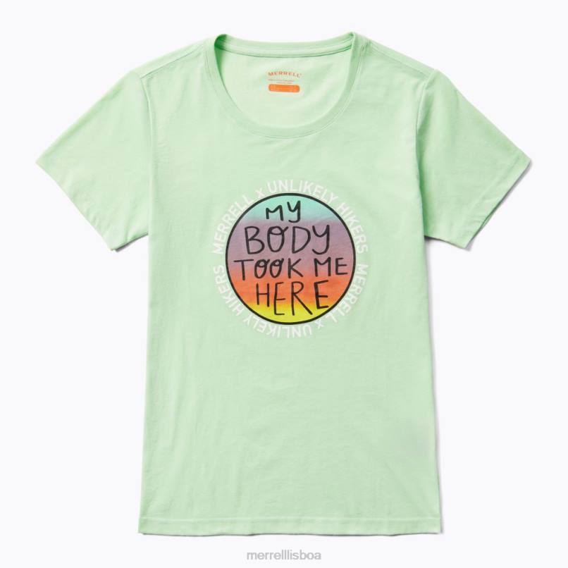 camiseta de manga curta (jws26683-330) DD0T1266 névoa verde Unlikely Hikers X Merrell