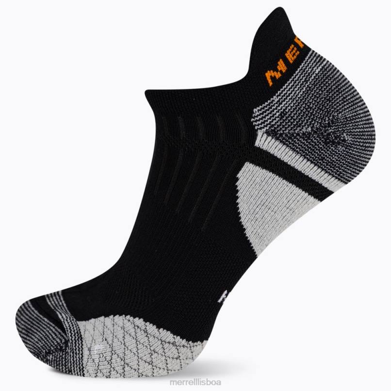 meia com guia para corredor de trilha almofadada (jss27023-010) DD0T417 preto Merrell