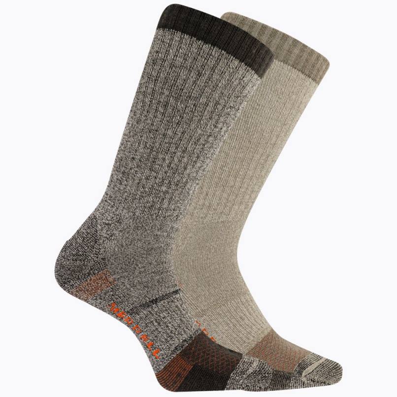 meia de aço resistente com biqueira de aço, pacote com 2 (jss26717-238) DD0T315 bunda marrom. Merrell