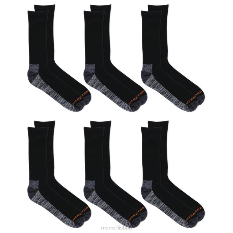 meia para equipe de trabalho pacote com 6 (jss26719-010) DD0T266 preto Merrell