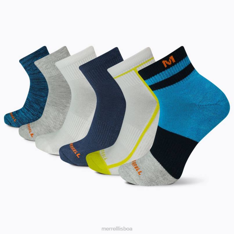 pacote de 6 quartos de almofada (jss27019-431) DD0T222 azul sortido Merrell